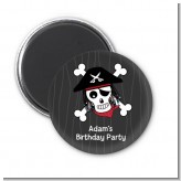 Pirate Skull - Personalized Birthday Party Magnet Favors