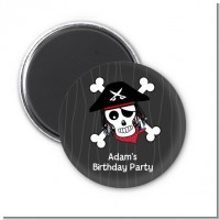 Pirate Skull - Personalized Birthday Party Magnet Favors