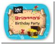 Pirate Treasure Map - Personalized Birthday Party Rounded Corner Stickers thumbnail
