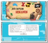 Pirate Treasure Map - Personalized Birthday Party Candy Bar Wrappers