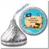 Pirate Treasure Map - Hershey Kiss Birthday Party Sticker Labels