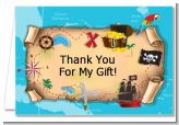 Pirate Treasure Map - Birthday Party Thank You Cards