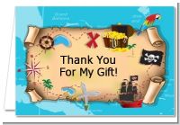 Pirate Treasure Map - Birthday Party Thank You Cards