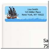 Pirate Ship - Baby Shower Return Address Labels