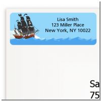 Pirate Ship - Baby Shower Return Address Labels