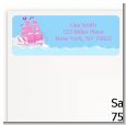 Pirate Ship Girl - Birthday Party Return Address Labels thumbnail