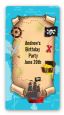 Pirate Treasure Map - Custom Rectangle Birthday Party Sticker/Labels thumbnail