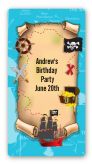 Pirate Treasure Map - Custom Rectangle Birthday Party Sticker/Labels