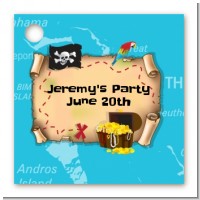 Pirate Treasure Map - Personalized Birthday Party Card Stock Favor Tags