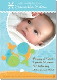 Fish | Pisces Horoscope - Birth Announcement Photo Card