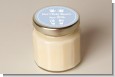 Baby Feet Pitter Patter Blue - Baby Shower Personalized Candle Jar thumbnail