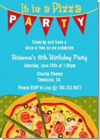 Pizza Party - Birthday Party Invitations
