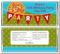 Pizza Party - Personalized Birthday Party Candy Bar Wrappers