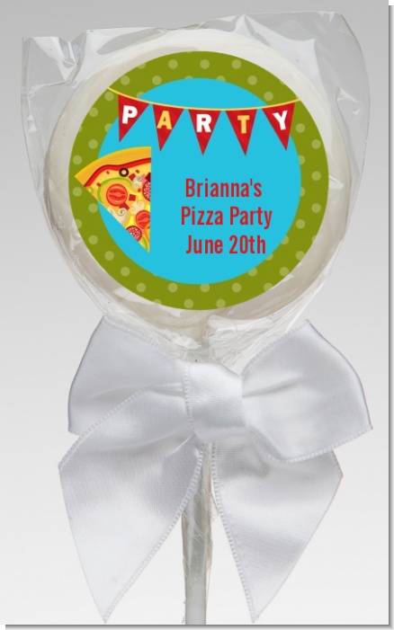 Pizza Party - Personalized Birthday Party Lollipop Favors