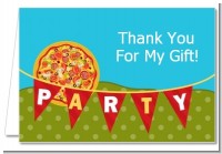 Pizza Party - Birthday Party Thank You Cards