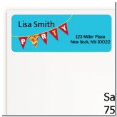 Pizza Party - Birthday Party Return Address Labels