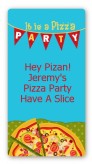 Pizza Party - Custom Rectangle Birthday Party Sticker/Labels