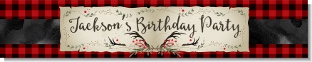 Lumberjack Buffalo Plaid - Personalized Birthday Party Banners