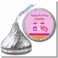 Playground Girl - Hershey Kiss Birthday Party Sticker Labels thumbnail