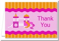 Playground Girl - Birthday Party Thank You Cards