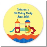 Playground - Round Personalized Birthday Party Sticker Labels