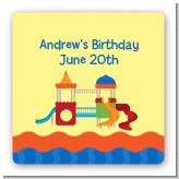 Playground - Square Personalized Birthday Party Sticker Labels