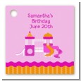 Playground Girl - Personalized Birthday Party Card Stock Favor Tags thumbnail
