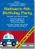 Police Car - Birthday Party Invitations