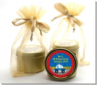 Police Car - Baby Shower Gold Tin Candle Favors