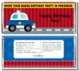 Police Car - Personalized Birthday Party Candy Bar Wrappers thumbnail