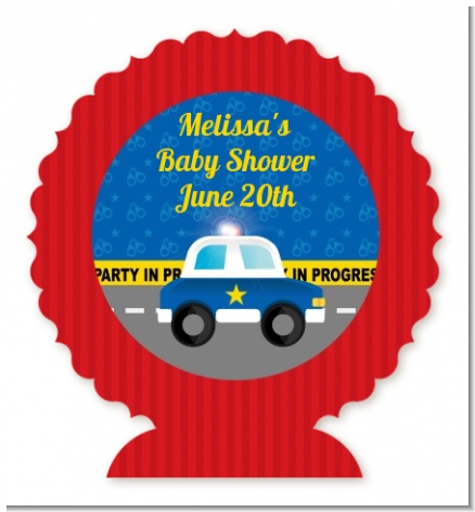 Police Car - Personalized Baby Shower Centerpiece Stand