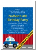 Police Car - Baby Shower Petite Invitations