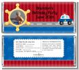 Police Car - Personalized Birthday Party Photo Candy Bar Wrappers thumbnail