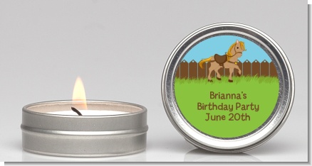 Pony Brown - Birthday Party Candle Favors