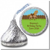 Pony Brown - Hershey Kiss Birthday Party Sticker Labels