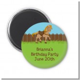Pony Brown - Personalized Birthday Party Magnet Favors
