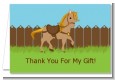 Pony Brown - Birthday Party Thank You Cards thumbnail
