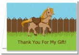Pony Brown - Birthday Party Thank You Cards