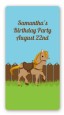 Pony Brown - Custom Rectangle Birthday Party Sticker/Labels thumbnail