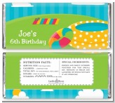 Pool Party - Personalized Birthday Party Candy Bar Wrappers