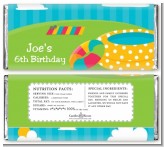 Pool Party - Personalized Birthday Party Candy Bar Wrappers