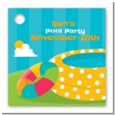 Pool Party - Personalized Birthday Party Card Stock Favor Tags