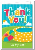 Pool Party - Birthday Party Thank You Cards