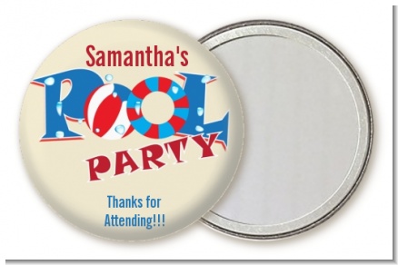 Poolside Pool Party - Personalized Birthday Party Pocket Mirror Favors