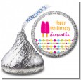 Popsicle Stick - Hershey Kiss Birthday Party Sticker Labels thumbnail
