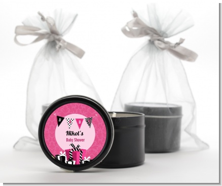 Posh Mom To Be - Baby Shower Black Candle Tin Favors