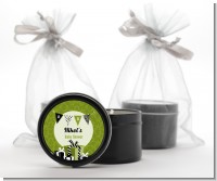 Posh Mom To Be Neutral - Baby Shower Black Candle Tin Favors