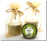 Posh Mom To Be Neutral - Baby Shower Gold Tin Candle Favors