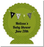 Posh Mom To Be Neutral - Personalized Baby Shower Centerpiece Stand