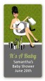 Posh Mom To Be Neutral - Custom Rectangle Baby Shower Sticker/Labels thumbnail